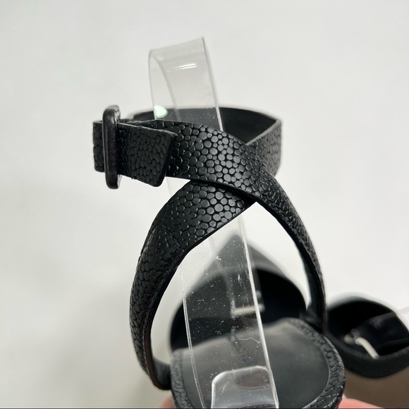 Alexander WANG Lovisa Sexy Black Pebbled Leather Ankle Buckle Pointed Toe Pumps - Picture 7 of 15